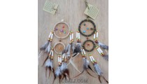 cow bone small dream catcher double circle bali handmade