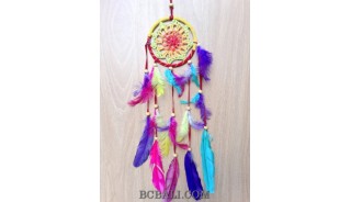 crochet design dream catcher colorful rainbow handmade