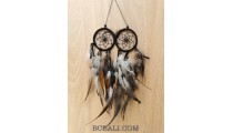 double circle black color dream catcher small made in bali