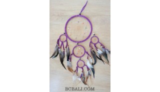 dream catcher 5circle handmade purple and black color