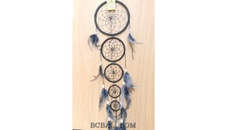 dream catcher nylon string 5circles bone wind chimes bali black