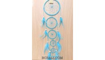 dreamcatcher nylon string 5circles bone wind chimes turquoise