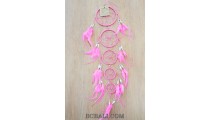dream catcher nylon string 5circles bone wind chimes crafted pink