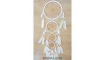 four circles feathers dream catcher wind chimes wall decoration