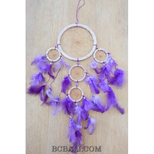 glass beads feather nylon string dream catcher wall hanging decoration