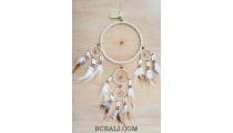 handmade dream catcher natural ethnic design multi circle white