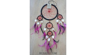 hawaii style dream catcher sea shells feather five circle