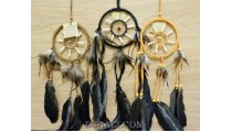 indonesian dream catcher feathers leather suede handmade