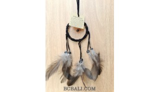 keyring feather dream catcher accessories bali design black