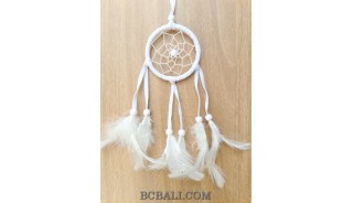 keyring feather dream catcher accessories bali design white