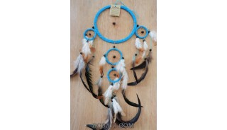 leather 5circle dream catcher feather combination indonesia 
