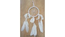 net string balinese dream catcher small leather suede