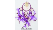 purple color dream catcher multi circle wall decoration ornament