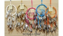 wholesale balinese dream catcher medium size long leather feathers