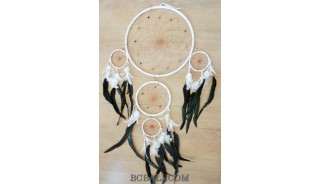 wind chimes dream catcher 5circle pendant feather bali handmade