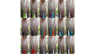 free shipping 50 pieces rudraksha necklace tassels with stone