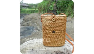 bucket sling bags full handwoven rattan grass handmade
