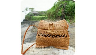 classic style rattan sling bags unique fashion design handmade