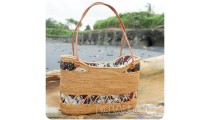 classic unique handbags beaches straw rattan handwoven fabrik