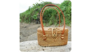 coin bags straw rattan ethnic handmade handwoven bali