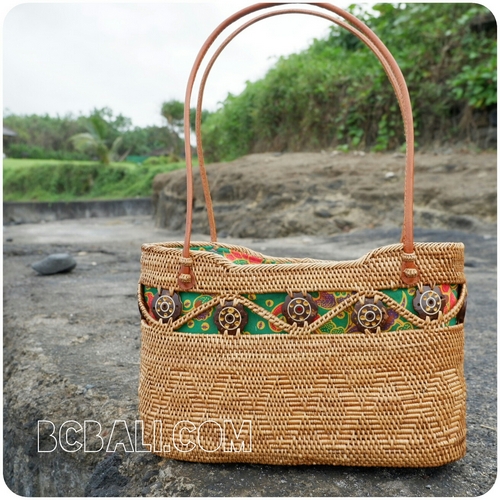 straw rattan shopping beach handmade handbags balinese design - straw ...
