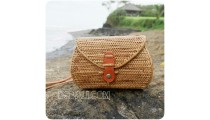 wallet purses batural straw rattan bags handmade women style