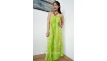 bali handmade rayon batik sarongs hand stamp green color