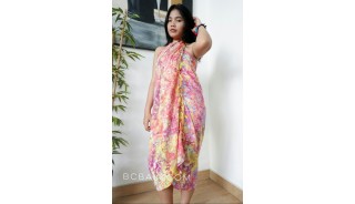 bali handmade rayon batik sarongs pareo hand stamp abstract design