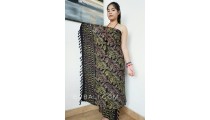 black gold color batik sarongs rayon hand stamp balinese design