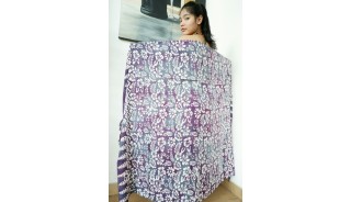 flower batik hand stamp pareo rayon sarongs from bali