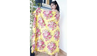 rayon sarong pareo hand printing one side flower pattern made in bali
