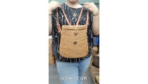 hand woven ata grass bags backpack double handle long leather