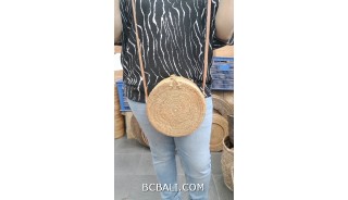 popular hand woven ata straw grass handbag with flower rattan stap