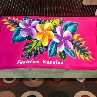 Rayon Sarong Hand Painted Flower Design Customs