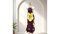 Rayon Hand Painted Halter Dress