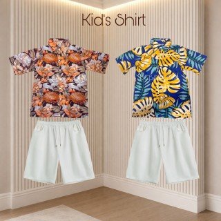 New Design Rayon Summer Kids Shirt
