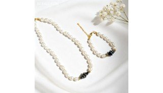 One Sets Necklace And Bracelet Original Shell 