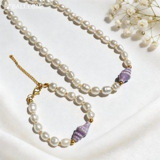 One Sets Necklace And Bracelet Original Shell 