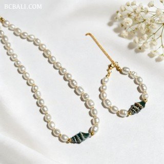 Whole Sale One Sets Necklace And Bracelet Original Shell 