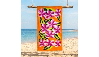 Best Quality Rayon Sarong Hand Painted Flower Design Handmade In Bali