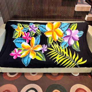 Special Offer Rayon Sarong Hand Painted Flower Design