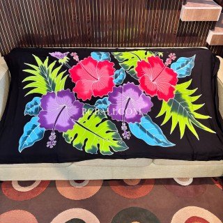 Special Offer Rayon Sarong Hand Painted Flower Design
