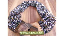 Beaded Belt Fashion with Wooden Buckle