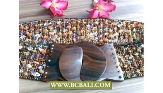 Beads mix Stone Belt Fashion Wooden Clasps