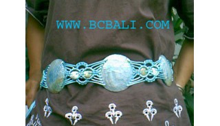 Belt With Shells Mother of Pearls Handmade