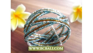 Multi Color Seed Bracelet Cuff Classic Style 