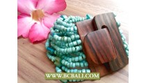 Classic Unique Design Bracelet Wood Clasps