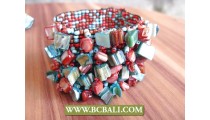 Coloring Mix Beads Shells Bracelet Women