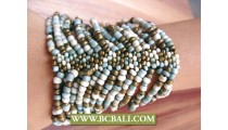 Expandable Glass Beads Stretching Bracelets Bali