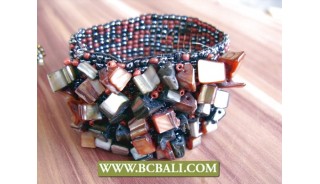 Hand Band Bracelets Stretch Beads Shells